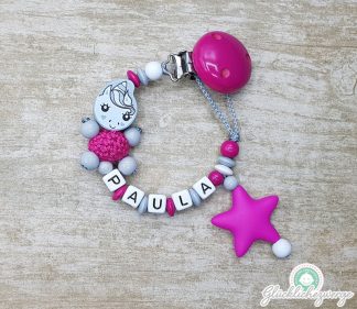 Personalisierte Schnullerkette mit Namen / Namenskette Baby